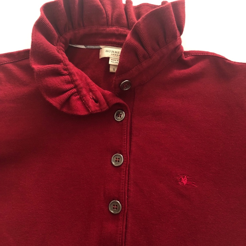 Burberry Ruffle collar polo